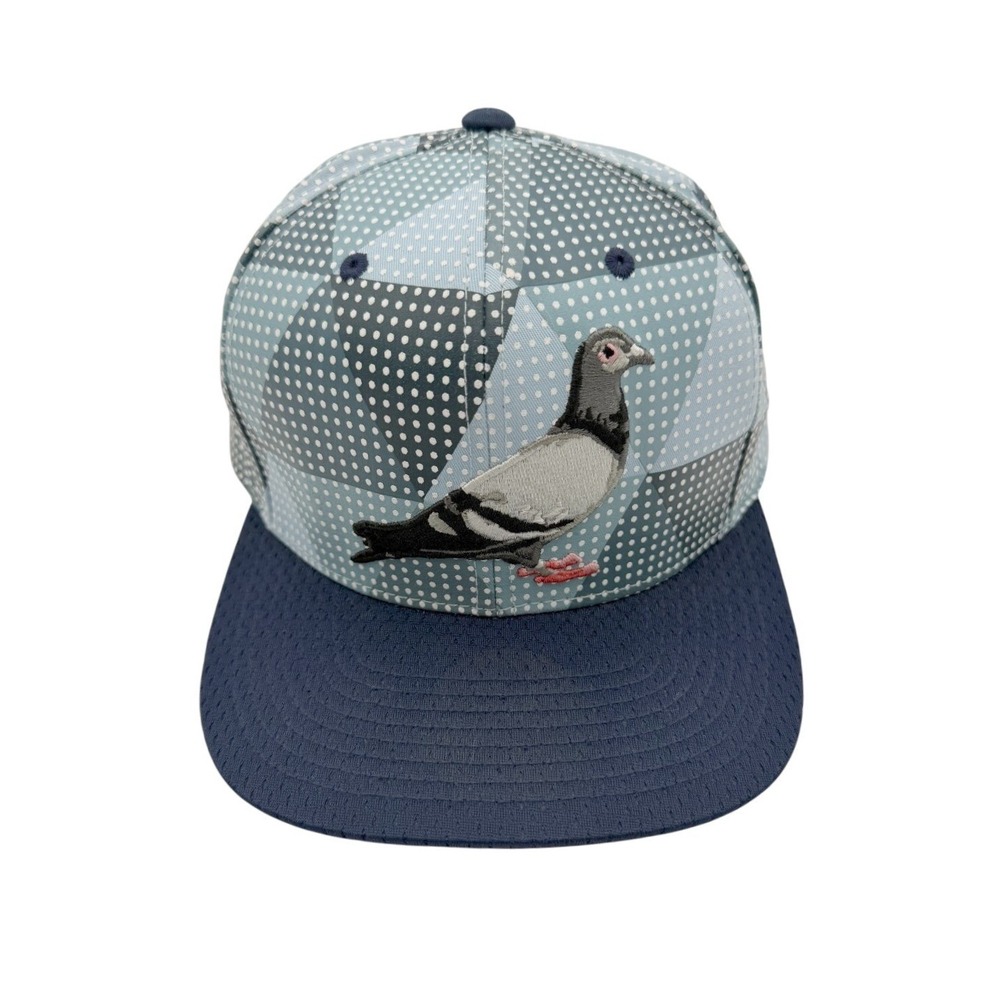 Mitchell & Ness Unisex Blue Geometric Dotted Staple Pigeon Strapback Cap Hat